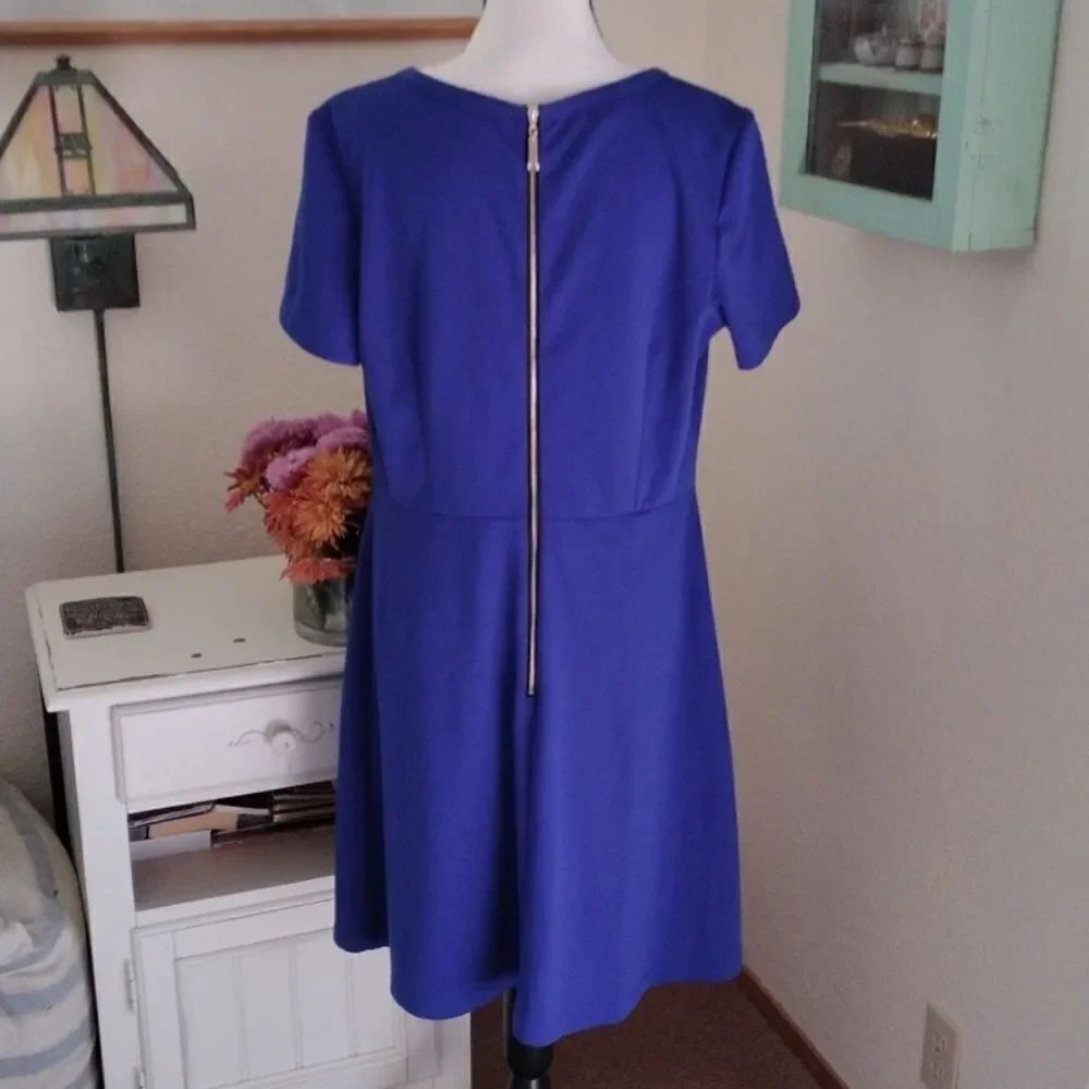 AB Studio Blue Knit Dress - Picture 6 of 12